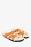Hermès Brown Suede/Shearling 'Chypre' Sandals Size 38