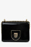 Christian Dior Black Leather Sequin Detail 'Diorama Club' Shoulder Bag