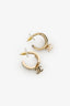 Pre-Loved Chanel™ 2022 Champagne Gold Toned Faux Pearl CC Hoops