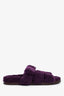Hermès Purple Shearling 'Chypre' Sandals Size 38