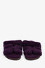 Hermès Purple Shearling 'Chypre' Sandals Size 38