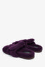 Hermès Purple Shearling 'Chypre' Sandals Size 38