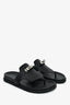Hermès Black Leather Kelly Buckle 'Empire' Sandals Size 37