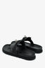 Hermès Black Leather Kelly Buckle 'Empire' Sandals Size 37
