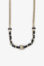 Pre-Loved Chanel™ 2021 Silver Tone/Black Leather Necklace