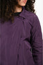 S Max Mara Purple/Brown Nylon Reversible Coat Size 4 US with Belt