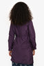 S Max Mara Purple/Brown Nylon Reversible Coat Size 4 US with Belt