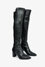 Stuart Weitzman Black Leather Knee High Pointed Toe Heeled Boots Size 6.5