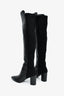 Stuart Weitzman Black Leather Knee High Pointed Toe Heeled Boots Size 6.5