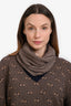 Loro Piana Brown Cashmere Infinity Scarf