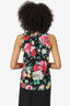 Dolce & Gabbana Black Silk Floral Print Knitted Sleeveless Sweater Size 46