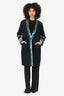 Etro Black Silk Trimmed Beaded Coat Size 48