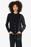 Balenciaga Black/Grey Cashmere Colour Block Cardigan Size 42