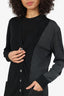 Balenciaga Black/Grey Cashmere Colour Block Cardigan Size 42
