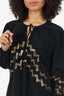 Altuzarra Black Silk Sequins Detail Blouse Size 40