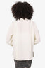 Derek Lam Beige Silk Fringe Detail Pleats Blouse Size 10