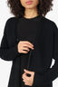 Saint Laurent Black Wool Chain Trimmed Knit Cardigan Size M