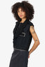 Lanvin Black Distressed Vest Size 42