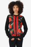Dolce & Gabbana Black Silk Floral Print Cardigan Size 48
