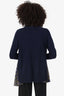 Sacai Navy Wool Pleated Knit Cardigan Size 3