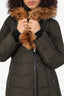 Mackage Green/Fur Nylon Quilted Jacket Size M