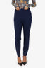 Ralph Lauren Purple Label Wool Crepe Navy Blue Slim Leg Pants Size 4