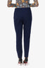 Ralph Lauren Purple Label Wool Crepe Navy Blue Slim Leg Pants Size 4