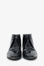 Saint Laurent Black Patent Leather Pointed Ankle Boots Size 42