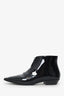 Saint Laurent Black Patent Leather Pointed Ankle Boots Size 42
