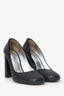 Prada Black Glittery Block Heels Size 38
