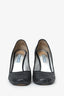 Prada Black Glittery Block Heels Size 38