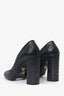 Prada Black Glittery Block Heels Size 38