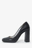 Prada Black Glittery Block Heels Size 38