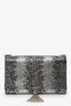 Saint Laurent Silver/Black Metallic Snake Print Medium Kate Bag
