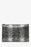 Saint Laurent Silver/Black Metallic Snake Print Medium Kate Bag