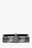 Saint Laurent Silver/Black Metallic Snake Print Medium Kate Bag