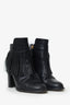 Valentino Black Leather Fringe Ankle Boots Size 38