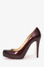 Christian Louboutin Red Patent Leather Platform Heels Size 39.5