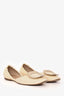 Roger Vivier White Patent Leather Buckle Flats Size 7