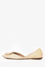 Roger Vivier White Patent Leather Buckle Flats Size 7