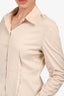 Prada Cream Cotton Button Down Shirt Size 44