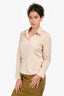 Prada Cream Cotton Button Down Shirt Size 44