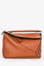 Loewe Brown Leather Small Puzzle Bag with Strap