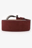 Salvatore Ferragamo Burgundy Suede Belt