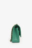 Pre-Loved Chanel™ 2022 Dark Green Lambskin Medium Classic Double Flap Shoulder Bag