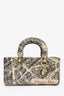 Christian Dior 2023 Taupe Leather 'Plan de Paris' Small Lady D-Joy Bag