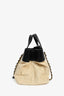Pre-Loved Chanel™ 2012/13 Cream/Black Quilted Calfskin In The Mix Tote Bag
