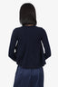 Moncler Navy Knit Wool Flared Sweater Size S