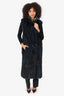 Vintage Navy Blue Rabbit Fur Sleeveless Coat Estimated Size M