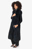 Vintage Navy Blue Rabbit Fur Sleeveless Coat Estimated Size M